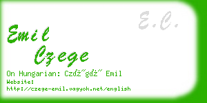 emil czege business card